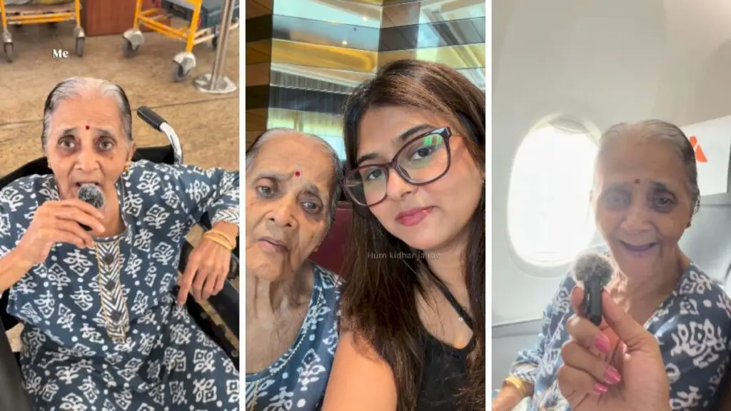 85-year-old Nani's first flight to Goa moves internet