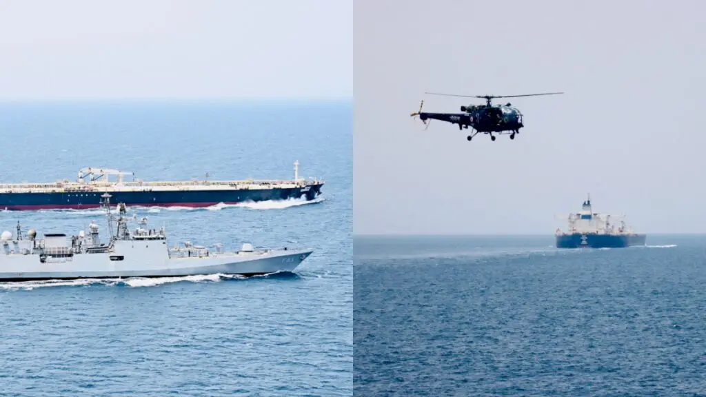Indian Navy escorts tankers through Bab-el-Mandeb after ship attack