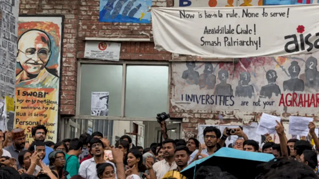 JNU students hold book talk on Umar Khalid after admin cancels venue