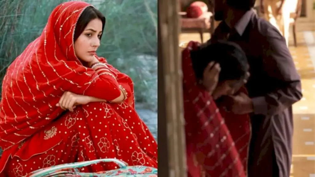 Shehnaaz Gill's nose ring slips into mouth on Ishqnama set