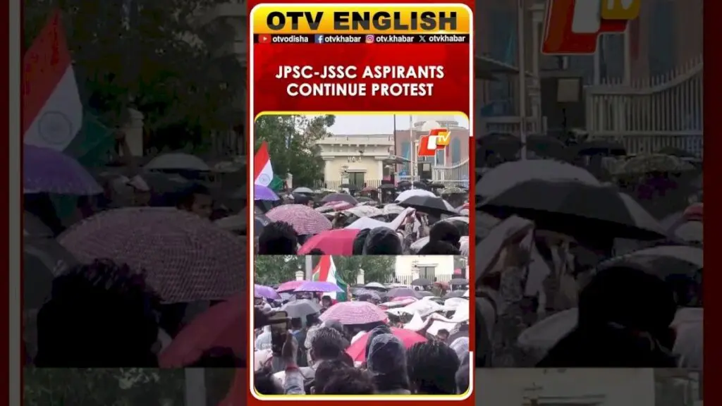 JPSC-JSSC aspirants protest in Ranchi demanding CBI probe