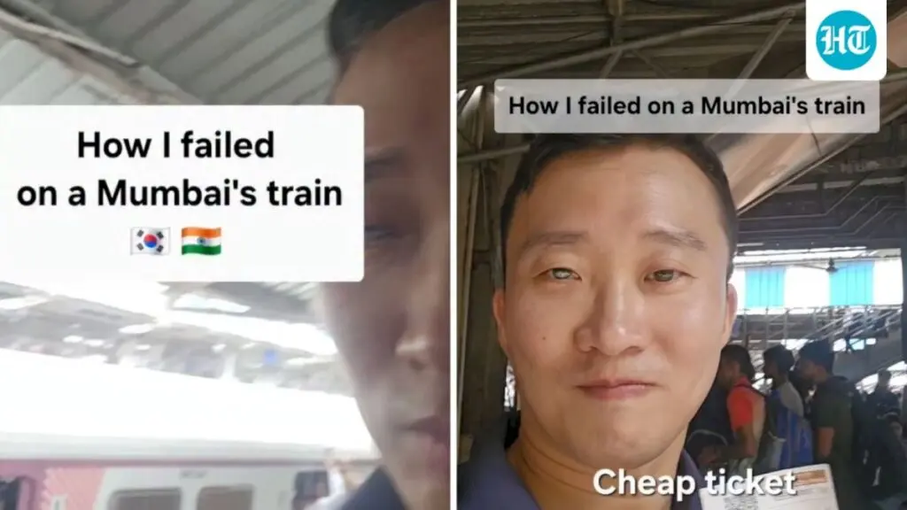 Korean man fails to board crowded Mumbai local, takes taxi
