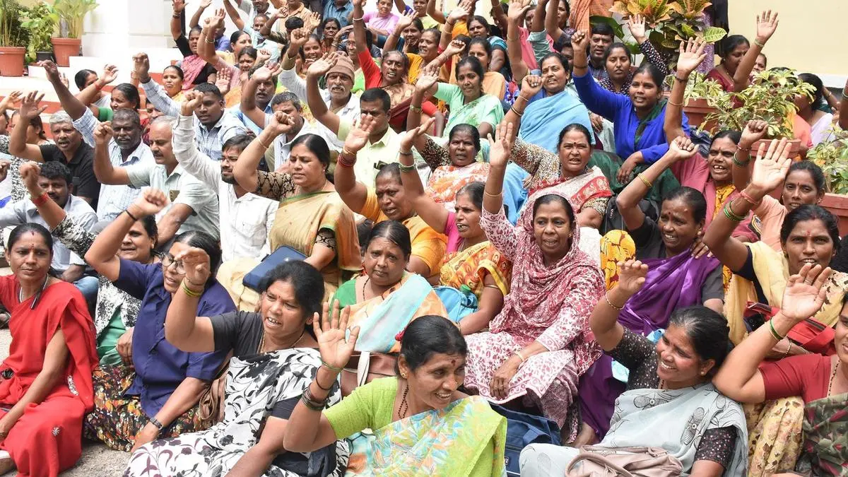MMC&RI contract workers protest over three months of unpaid wages