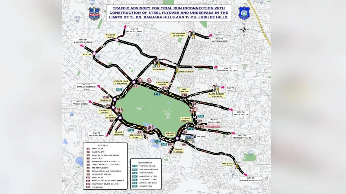 Hyderabad: KBR Park one-way system starts August 18 for 1.5 years