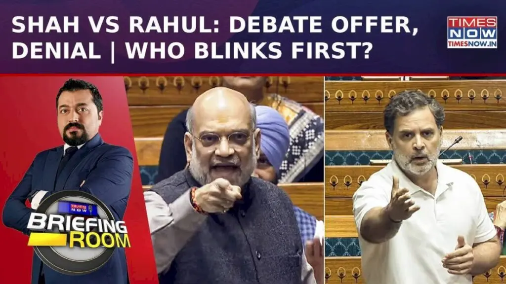 Shah dares Rahul to debate, LoP demands resignation