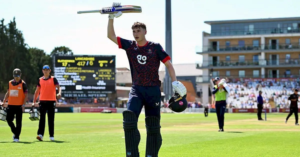 Andrew Flintoff's son Rocky hits first professional century for Lancashire