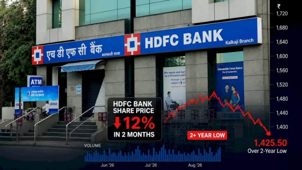 HDFC Bank shares fall 12% in 2 months, hit 2-year low