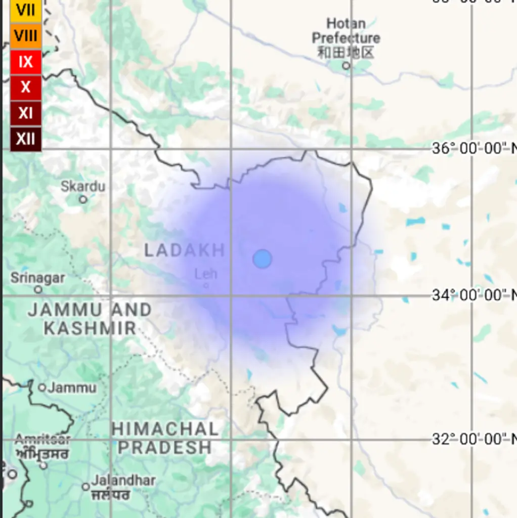 5.5-magnitude earthquake jolts Leh, no casualties reported