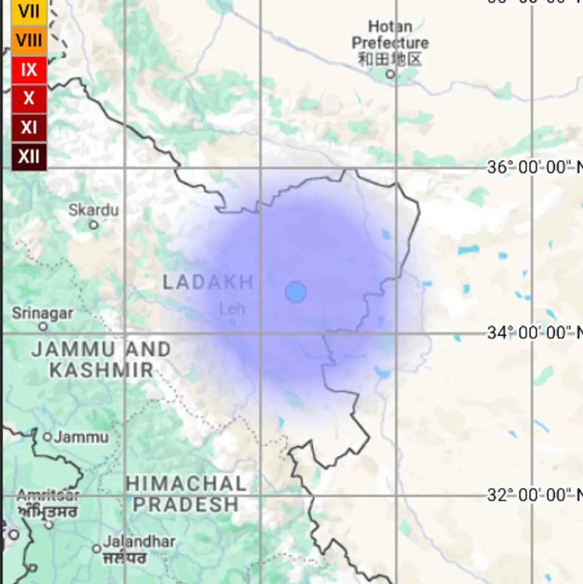 5.5-magnitude earthquake jolts Leh, no casualties reported