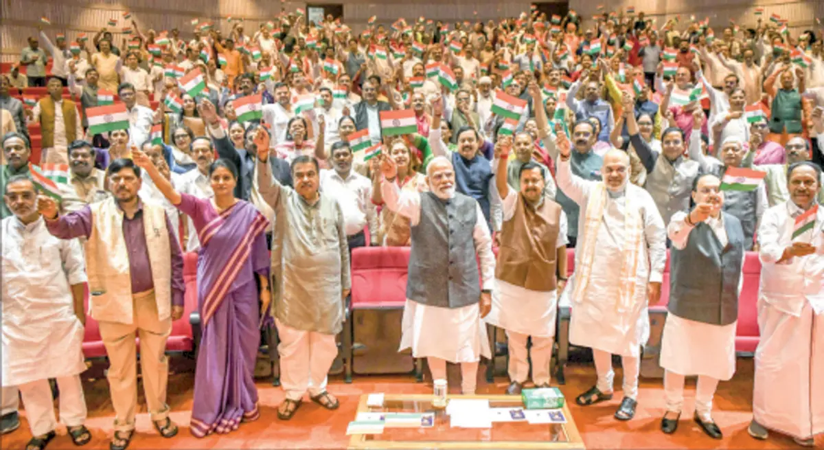 NDA MPs hold Mangal Milan meeting ahead of Independence Day