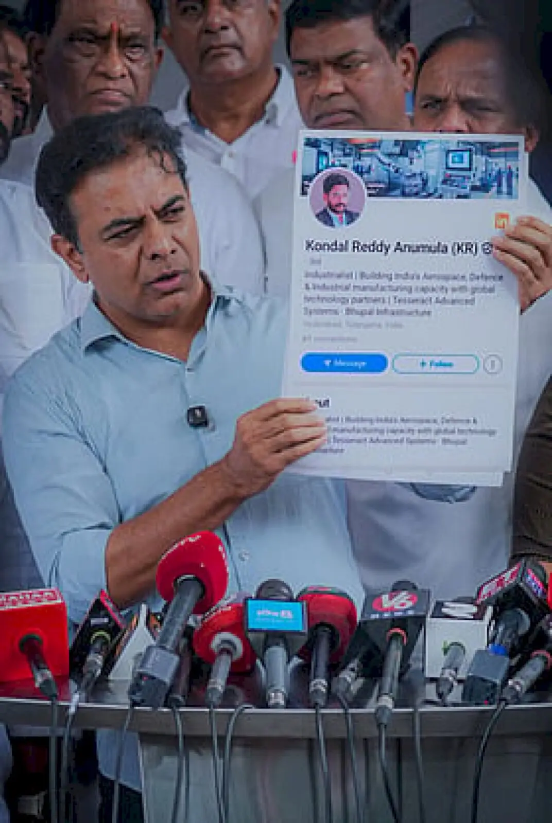 KTR alleges land grab by CM Revanth Reddy's brother's firm