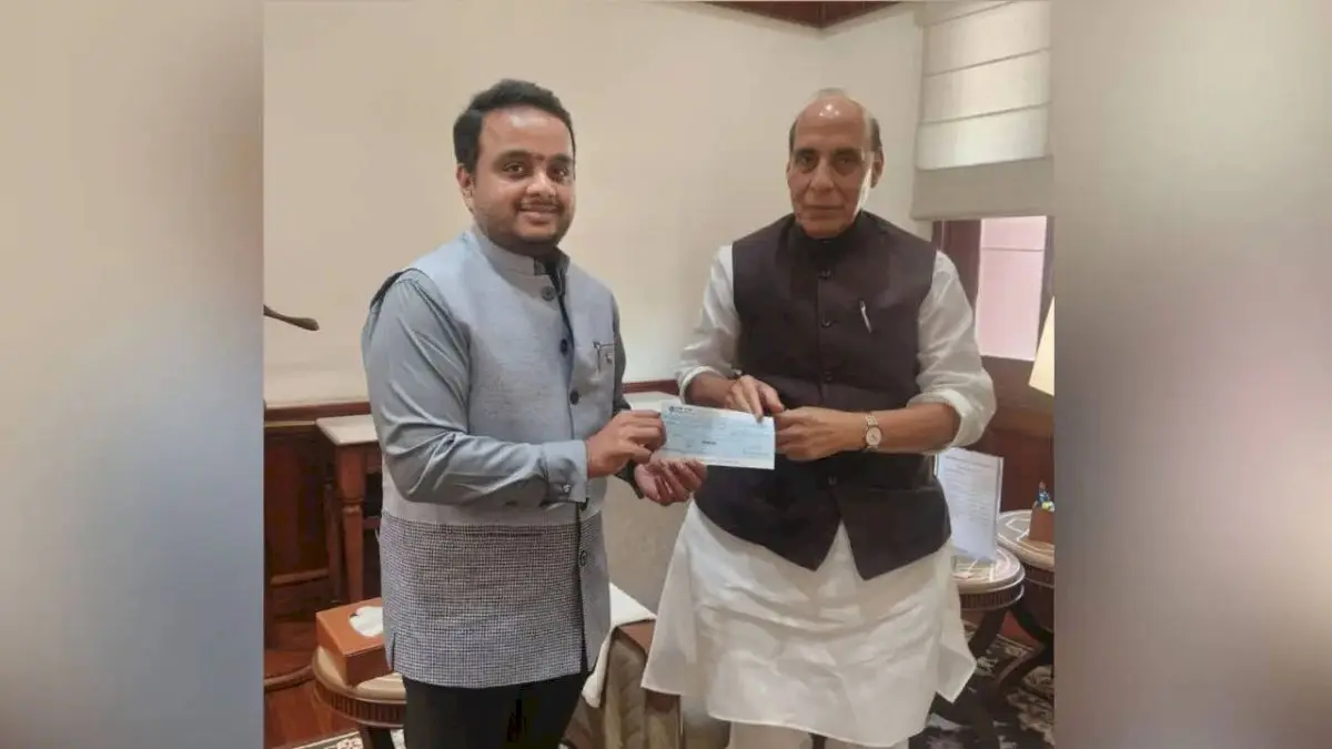 TDP Rajya Sabha MP donates first salary to Armed Forces fund