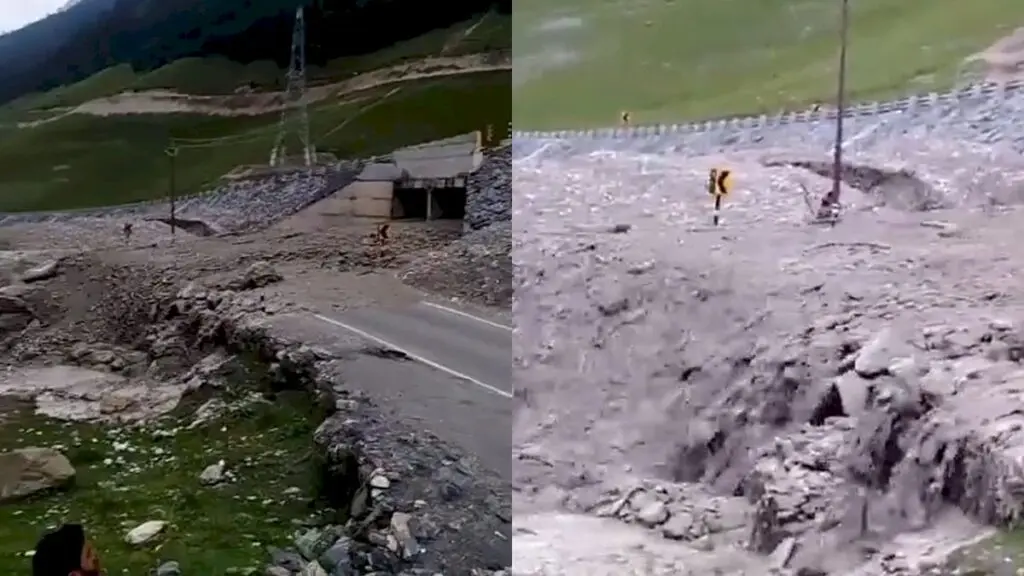 Cloudburst hits Srinagar-Leh highway, triggers landslides in Sonamarg
