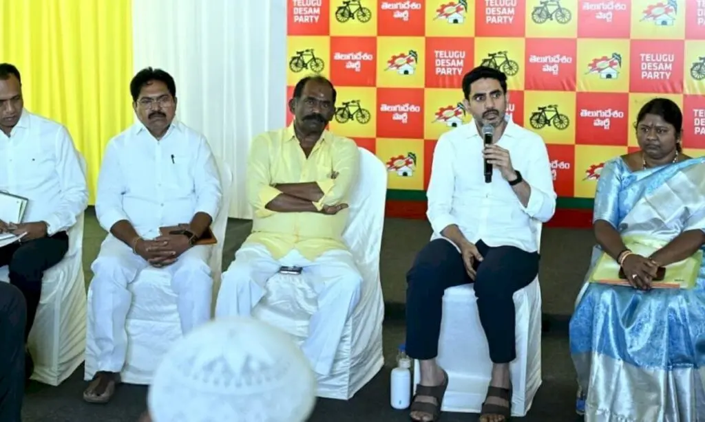 Nara Lokesh calls for sweeping victory in Adoni polls