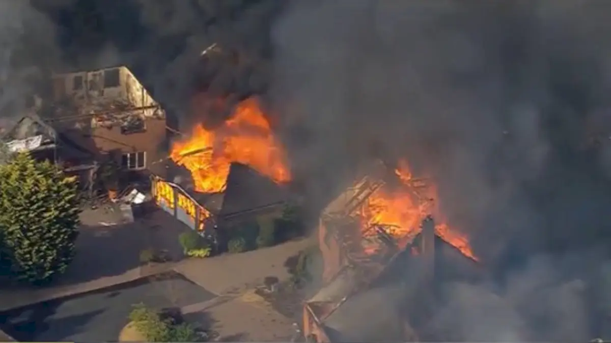 Major blaze in Warwickshire, Stourbridge fire injures two