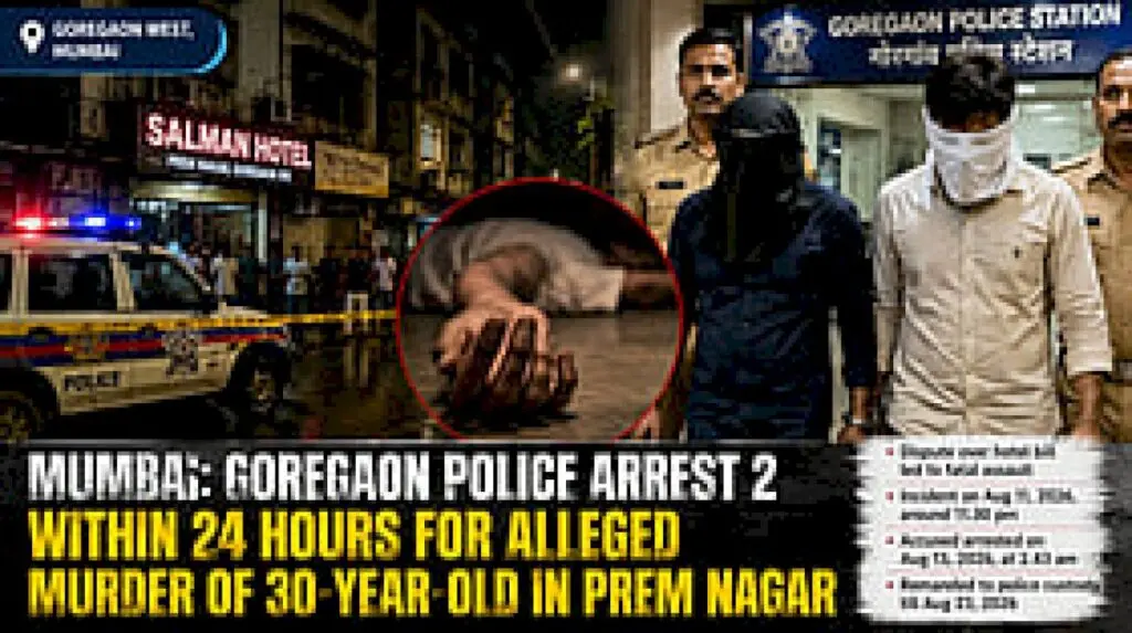 Goregaon Police Arrest Two Within 24 Hours For Murder