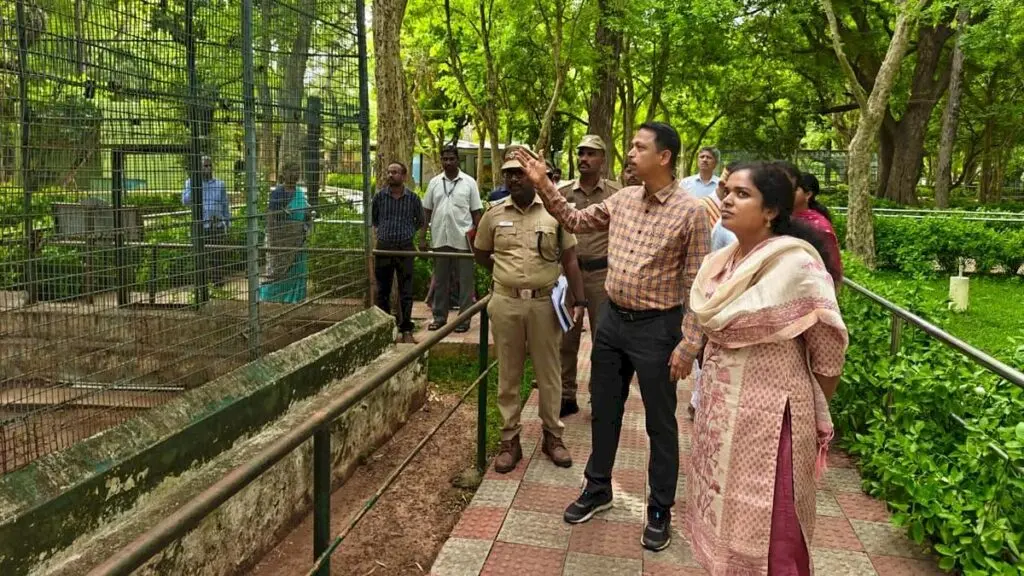 Vellore collector inspects Amirthi Zoo, seeks land for upgrade