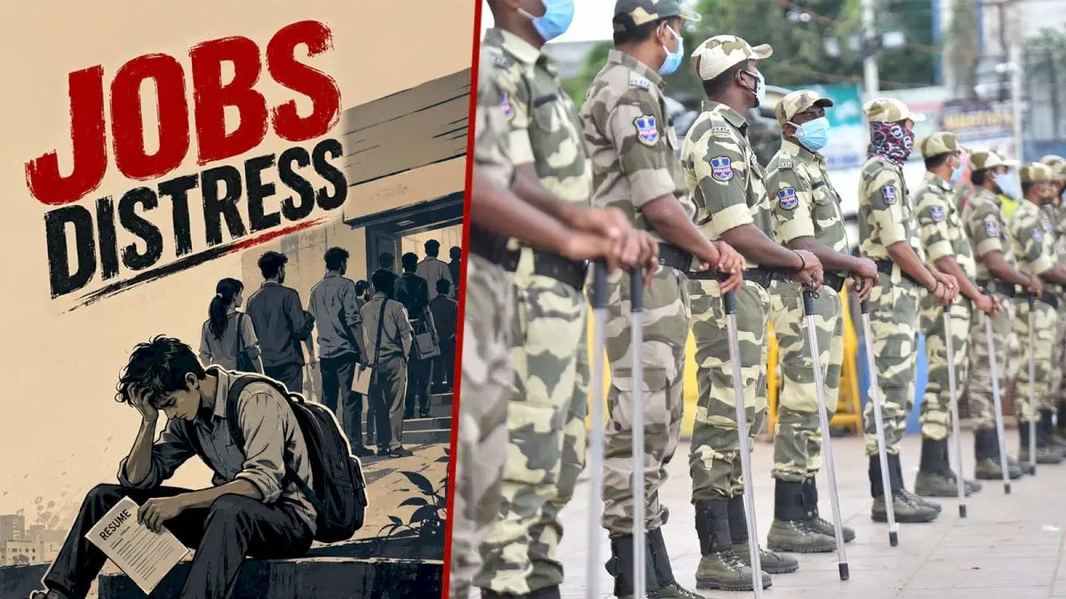 Telangana police job aspirants protest low vacancies, age limit