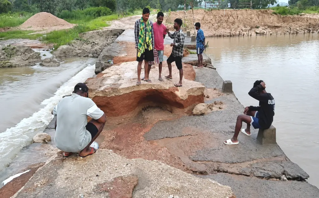 Rains wash away under-construction bridge in Odisha’s Keonjhar