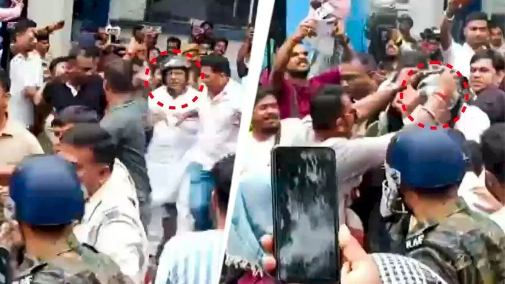 Ex-TMC MLA attacked with eggs day after RG Kar arrest