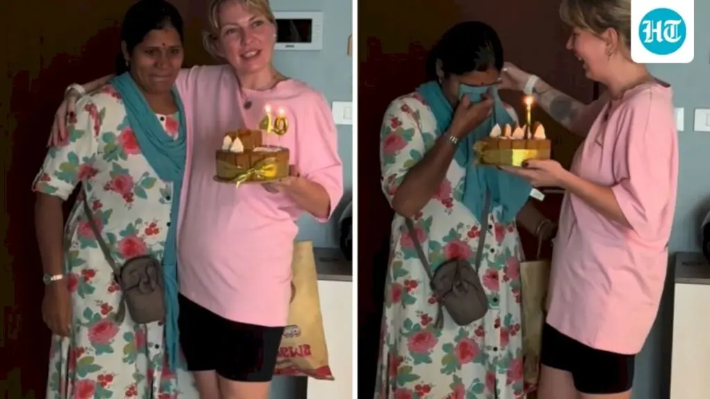 Russian woman gives nanny first birthday cake, video goes viral