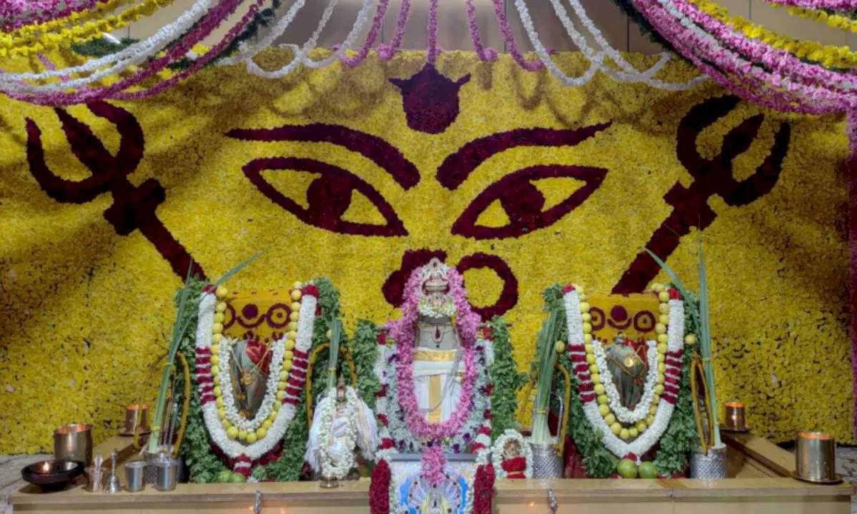 Bhagavathi Seva performed on Sravana Sukravaram at Chenchu Lakshmi Ammavari temple