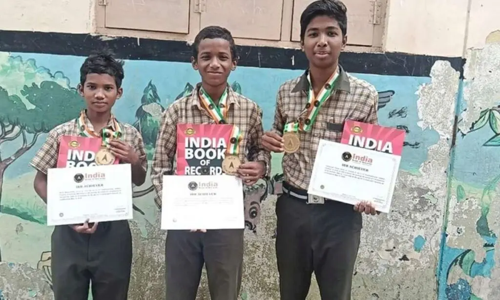 3 Gurukulam students enter India Book of Records for reciting periodic table