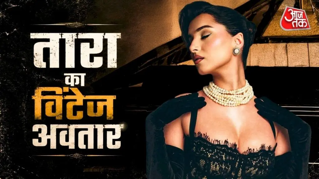 Tara Sutaria channels 1950s Old Hollywood in black lace gown