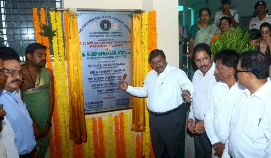 SCCL opens 1.23 MW rooftop solar plants in Kothagudem