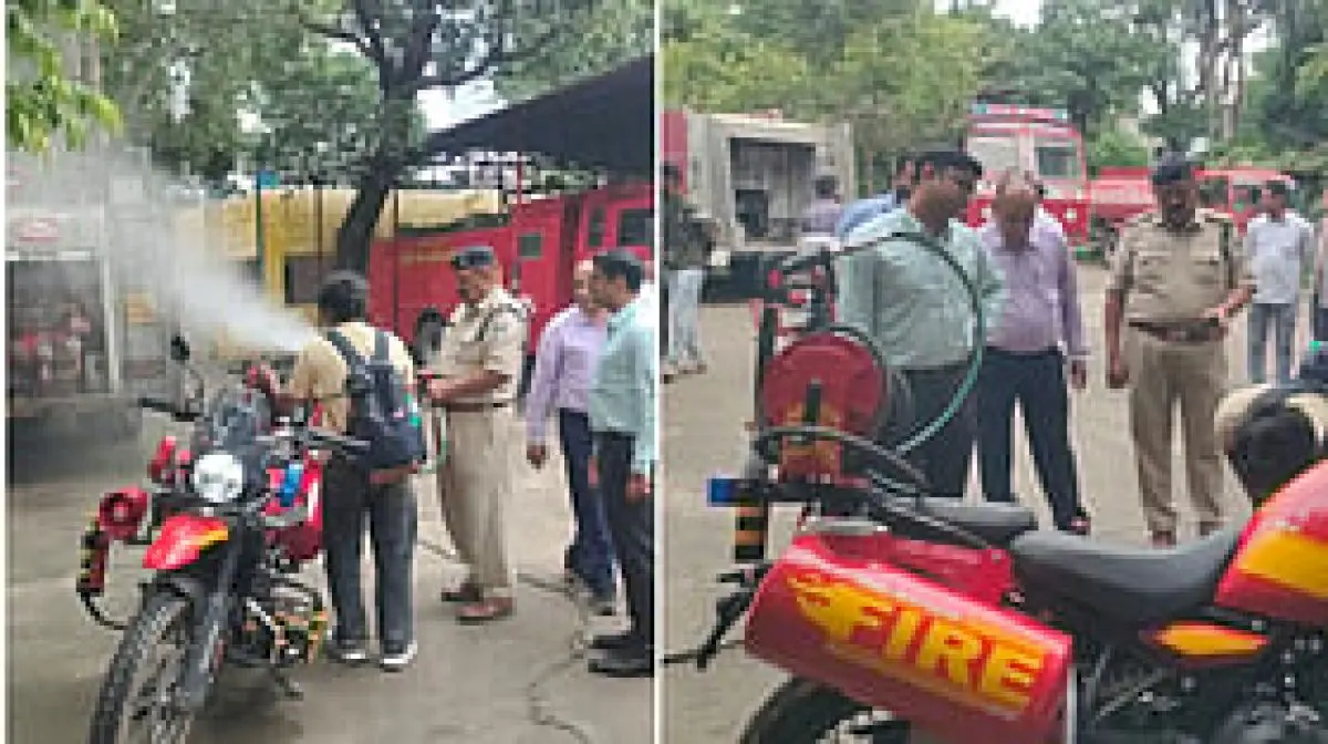 Indore adds four fire bikes for narrow-lane emergencies