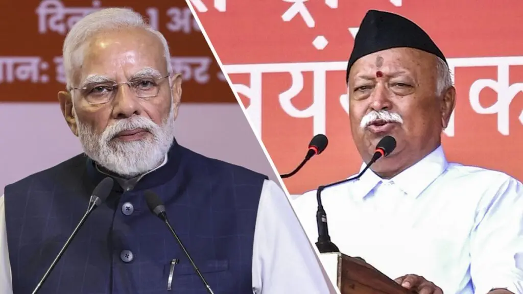 Bhagwat and Modi differ sharply on the legitimacy of protests