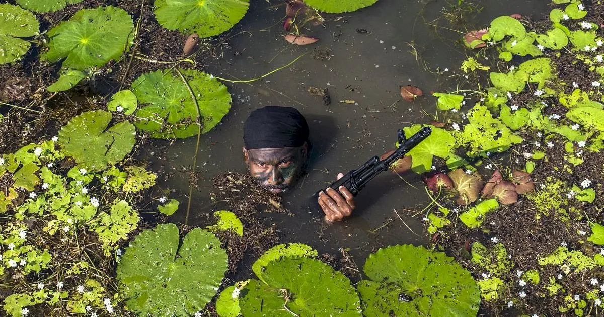 Photographs show India's forces training across hostile terrain