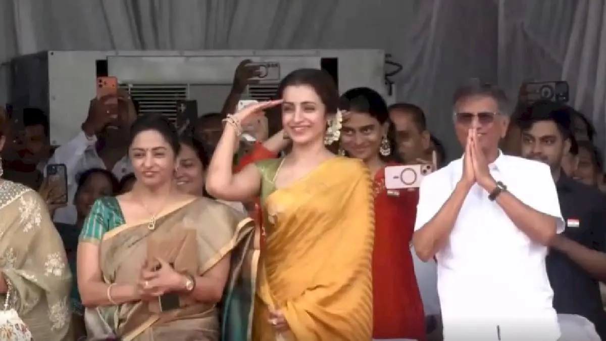 Vijay hoists flag as Tamil Nadu CM, Trisha attends ceremony