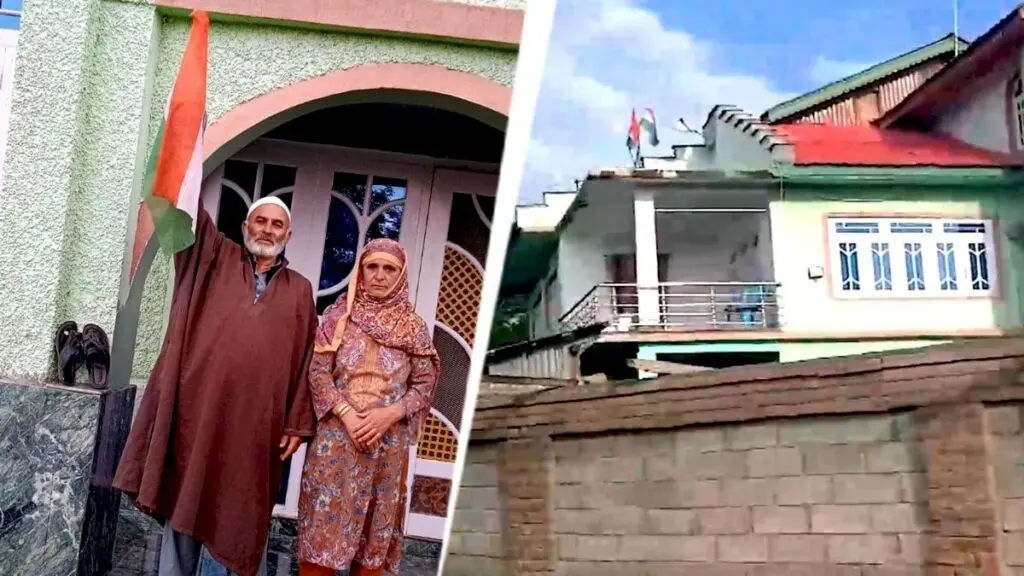 Parents of wanted Lashkar commander hoist Tricolour in Shopian