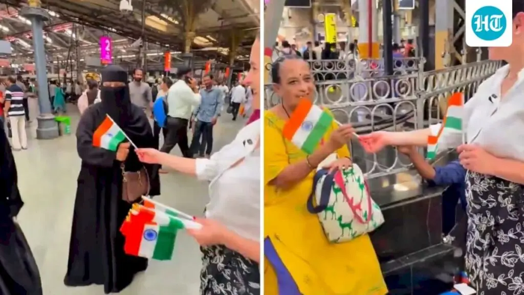 Israeli diplomat distributes Tiranga to commuters at Mumbai’s CSMT