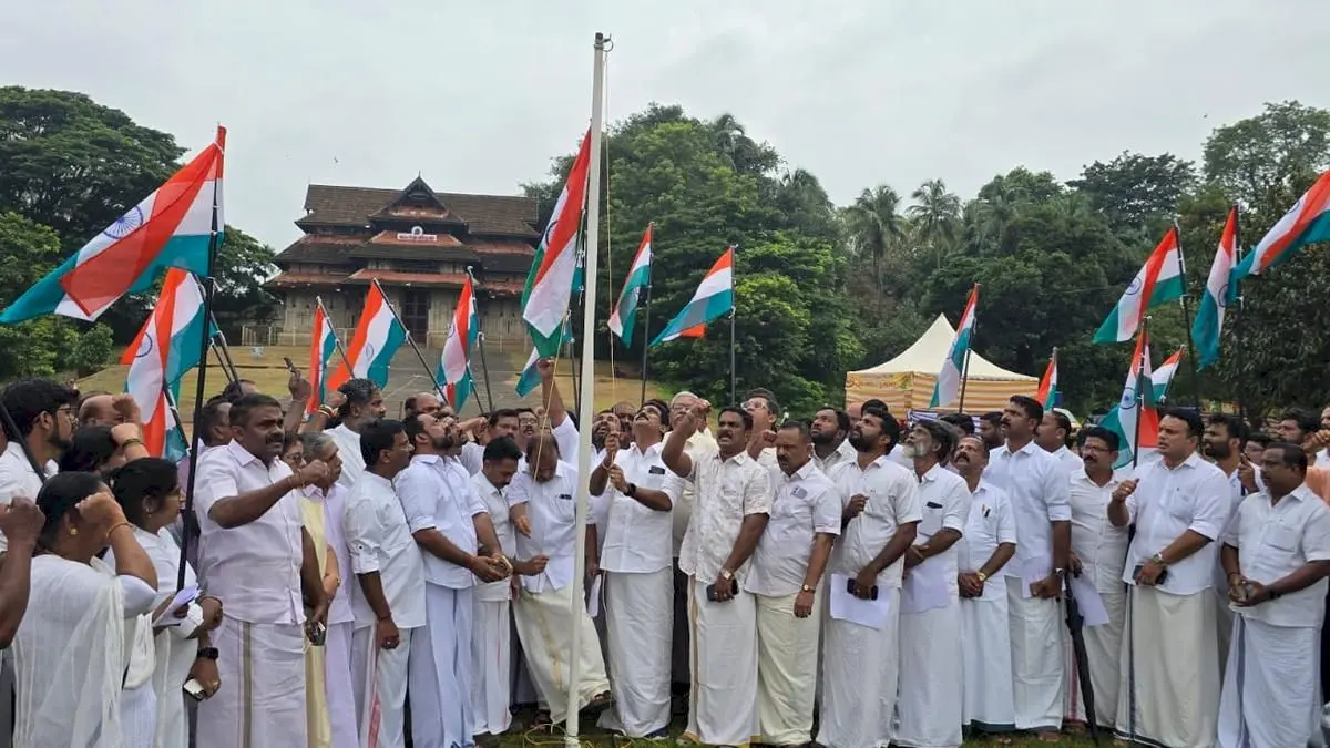Parallel Independence Day event held in Thrissur over Vande Mataram