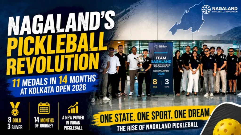 Nagaland pickleball team wins 11 medals at Kolkata Open