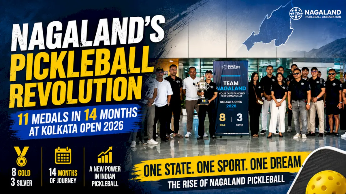 Nagaland pickleball team wins 11 medals at Kolkata Open