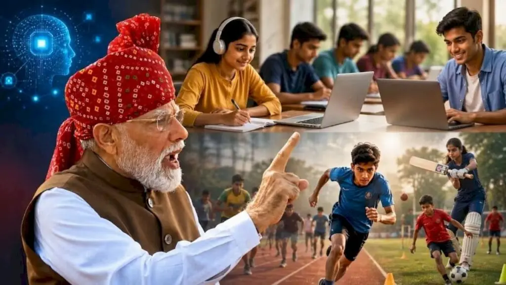 मोदी ने मुफ्त ऑनलाइन कोचिंग और एक करोड़ युवाओं को एआई प्रशिक्षण का ऐलान किया