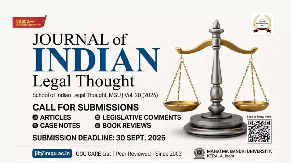 JILT journal at MG University calls for papers for 2026 volume