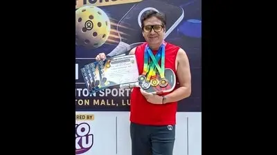 Ludhiana player, 45, wins four medals at state pickleball meet