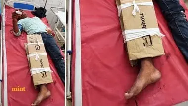 Bihar hospital inquiry after cardboard used as leg splint