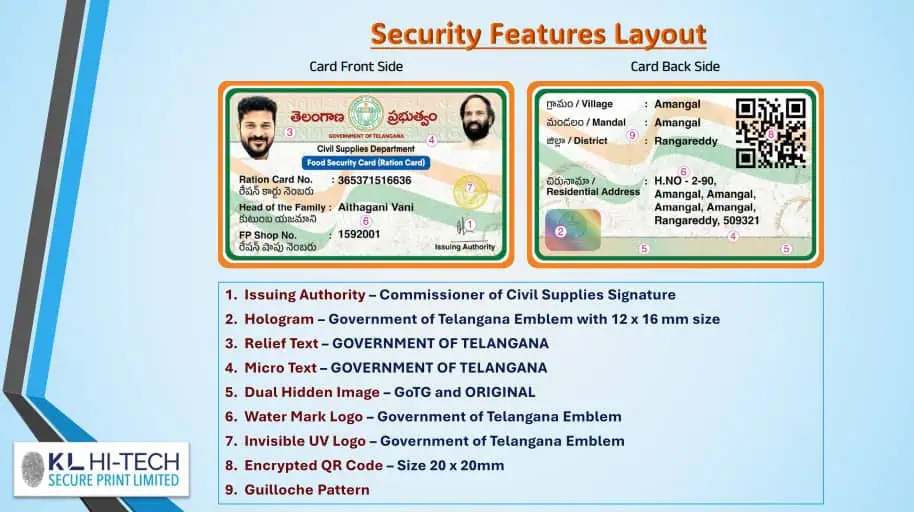 Telangana adds 9 security features to smart ration cards