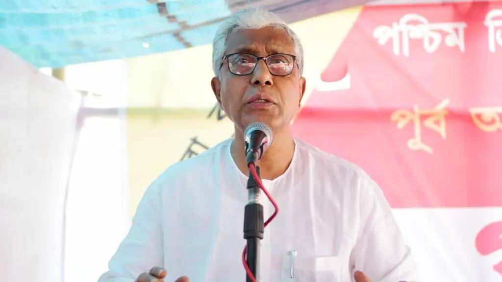 Tripura ex-CM Manik Sarkar booked over Jangi protest remark