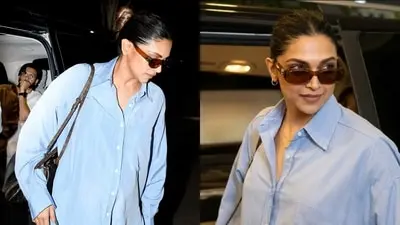 Pregnant Deepika Padukone spotted at airport with Dua necklace, off to Bengaluru
