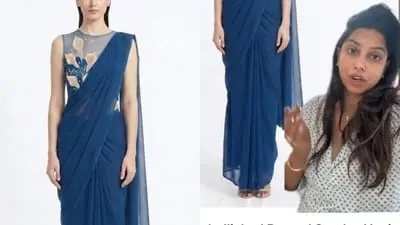 JW PEI criticised for listing saree as draped maxi dress