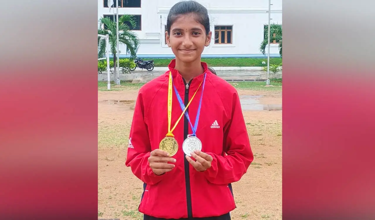 Karimnagar teen Naga Chaitra wins gold, silver, qualifies for CBSE Nationals