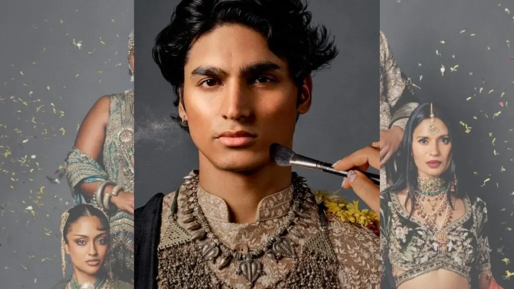 MAC bridal campaign features Indian groom in makeup