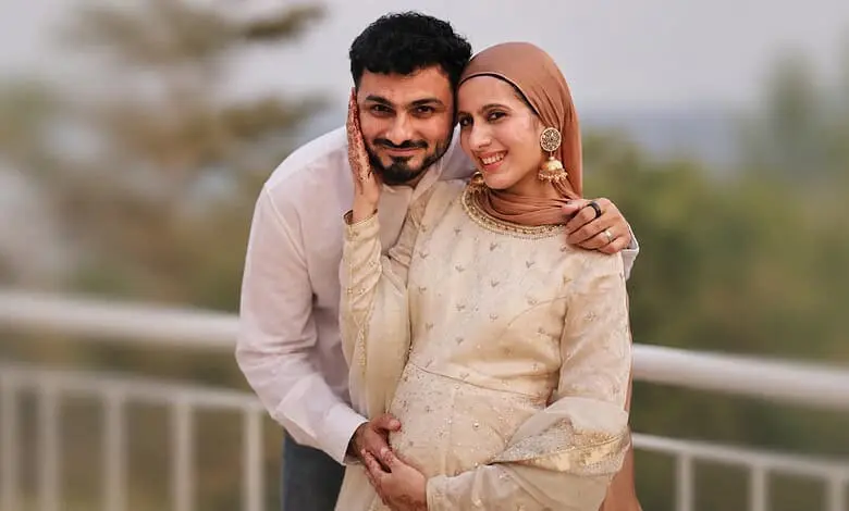 Comedian Hussain and wife Mariyam welcome their first child