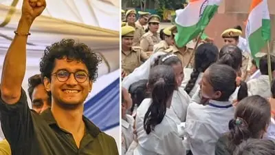 Gen Alpha schoolchildren block UP Collectorate over road demand